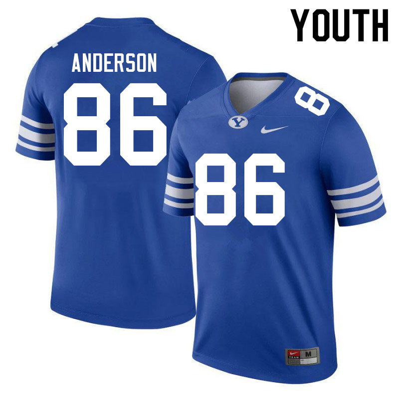 Youth #86 Maguire Anderson BYU Cougars College Football Jerseys Sale-Royal - Click Image to Close